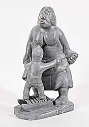 #1005 ~ Akulukjuk - Untitled - Mother Nursing Boy #1005 ~ Akulukjuk - Untitled - Mother Nursing Boy