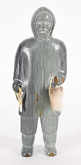 #1091 ~ Kanangnaq Ahlooloo - Untitled - Man with Rope and Bag