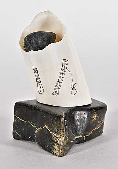 #1121 ~ Manumie - Untitled - Small Scrimshaw Etchings