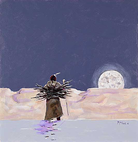 #1122 ~ McCue - Untitled - Gathering Wood