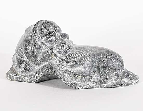 #1129 ~ Mukimuk - Untitled - Man Skinning Bear